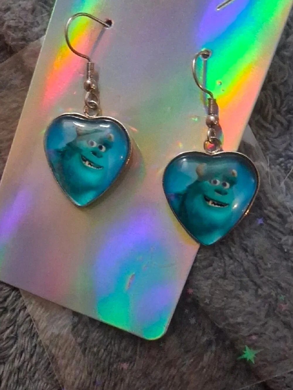 $8 Each Or B I ndle 5/$20 Blue Sully Inspired Heart Drop Earrings for Kids